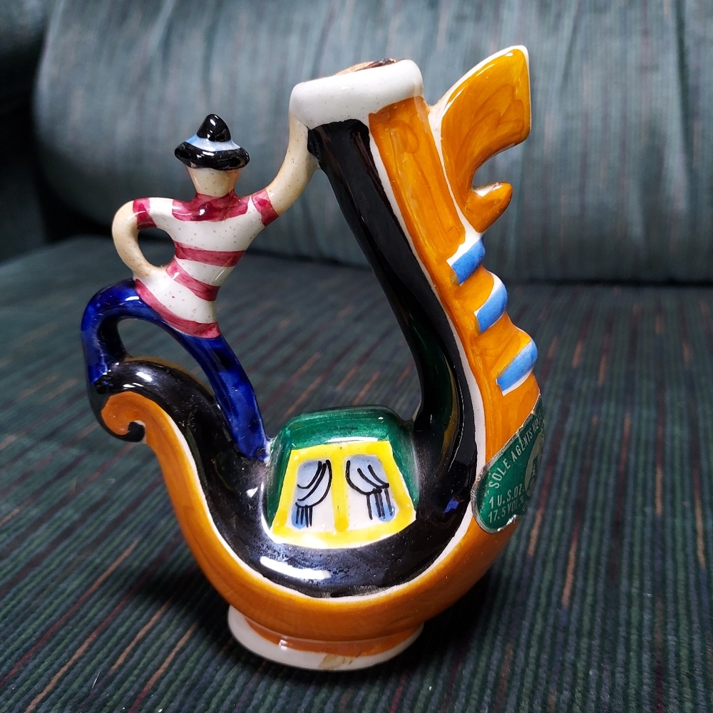 Vintage Majolica Girolamo Luxardo Cherry Ardo decanter 1960s